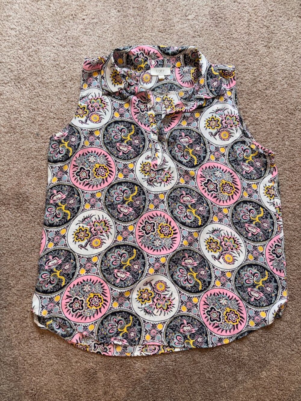 NWOT LOFT Outlet Sleeveless Collared Dressy Top XL